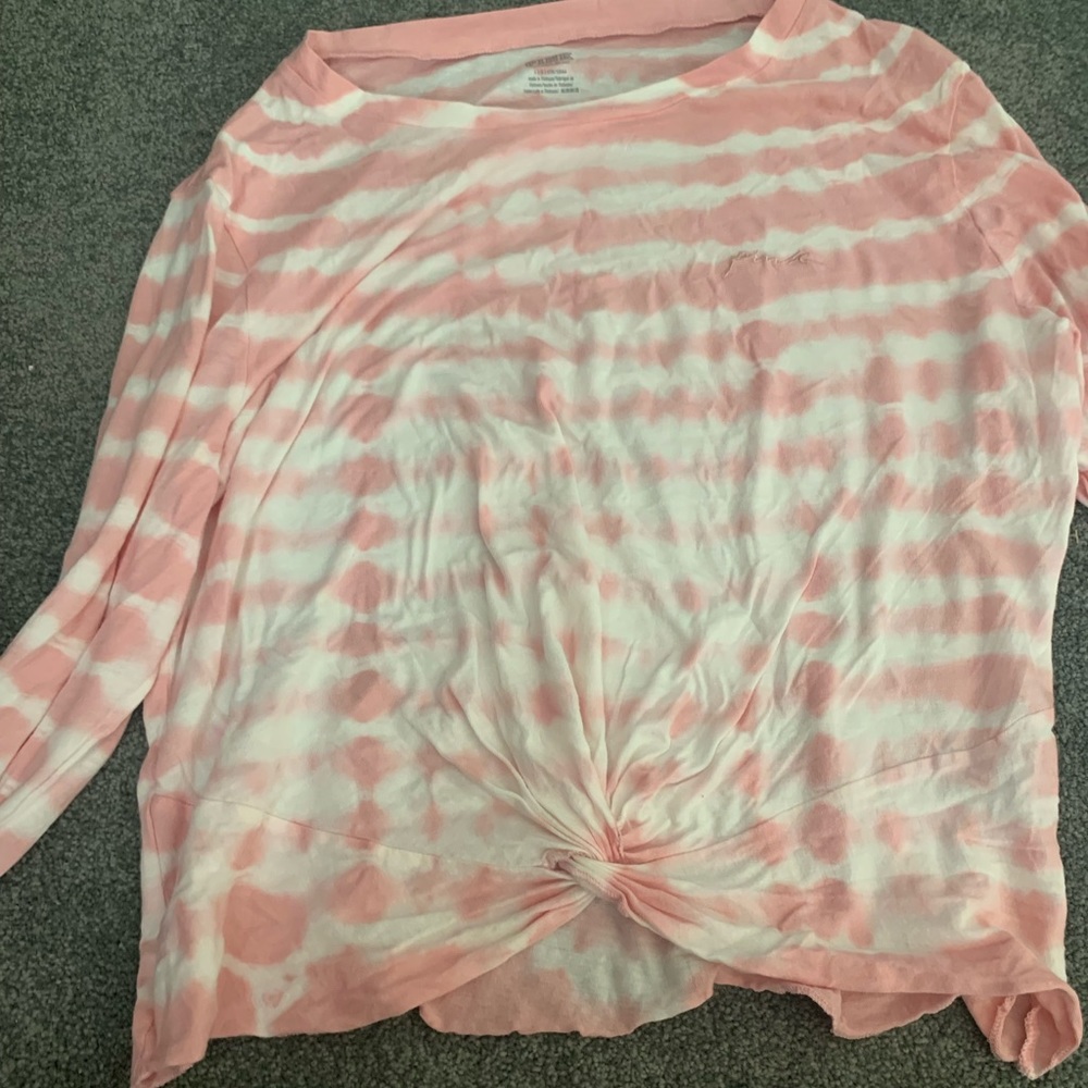 Pink by VS tie dye pink long sleeve tee